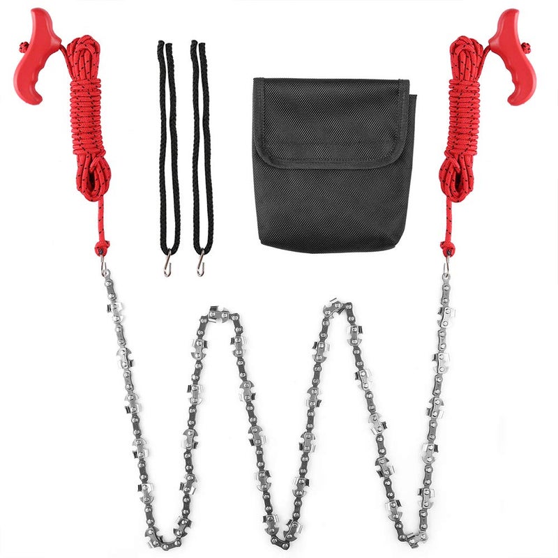 Skyocean Hand Chain Saw for High Limb Tree Branch with 50 Inch Long Chainsaw 34 Blades on Double Sides and Two 5M Ropes, Easy for Cutting High Branch Upon 7M, Perfect Survivalist Tool & Camping Garden Gear. - Image 1
